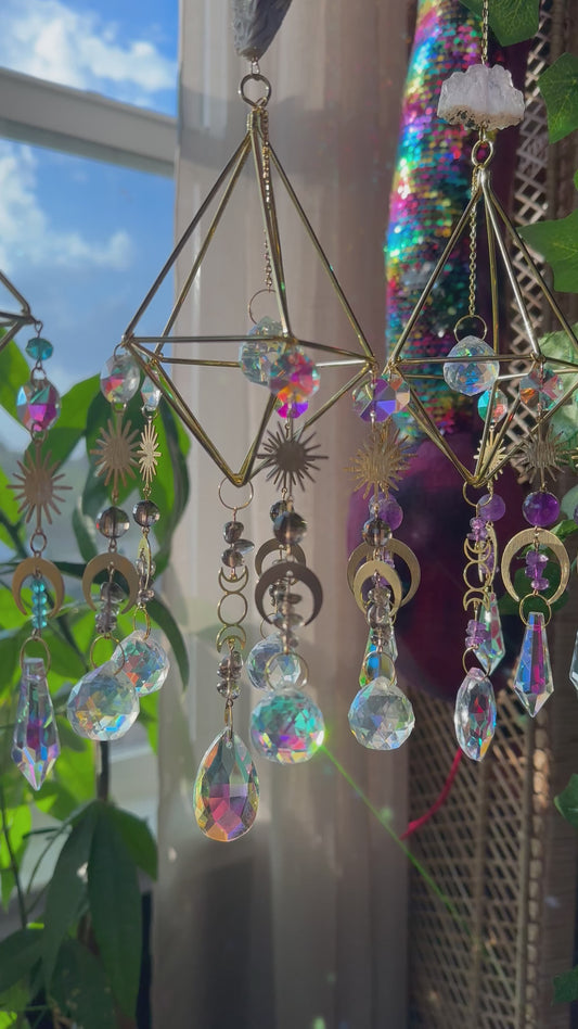 Smokey quartz suncatcher